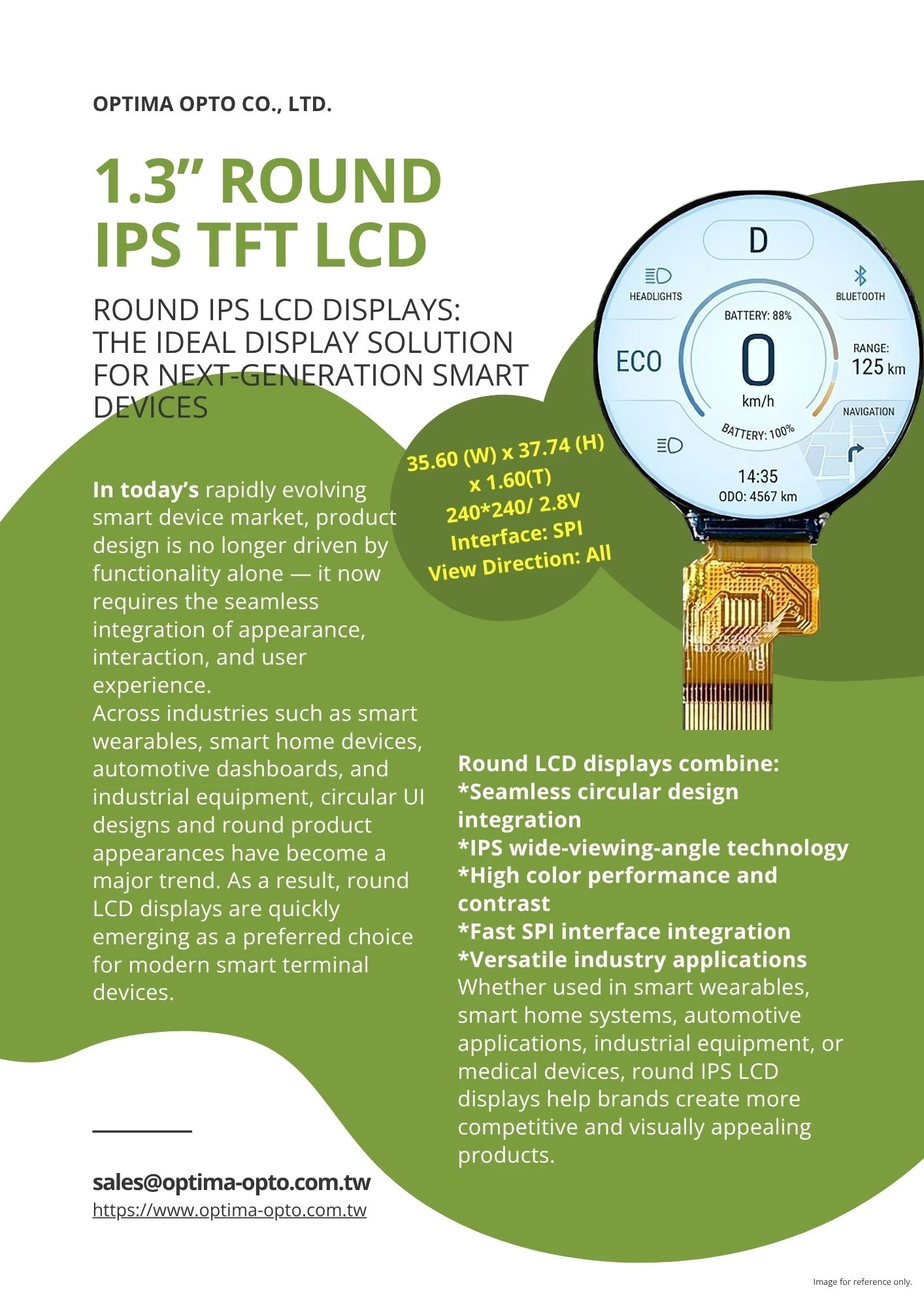Round IPS LCD Displays: The Ideal Display Solution for Next-Generation Smart Devices
